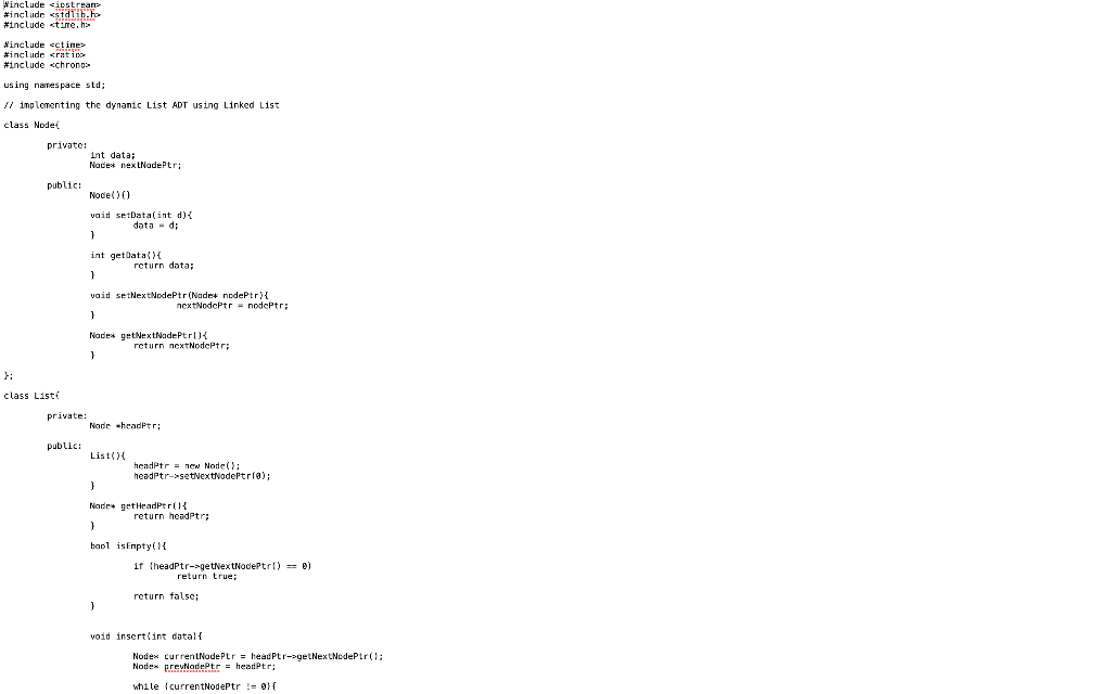 delete all the duplicate elements in a List ADT implemented as a