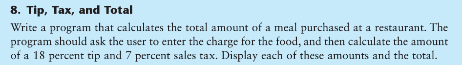 USING PYTHON: Write a program that calculates the total amount of a