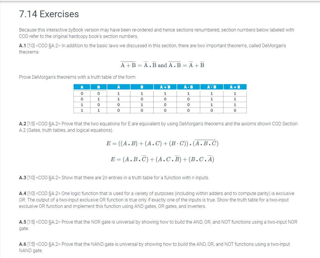 C++ Please Do Part : A4 , A5 , A6 7.14 Exercises