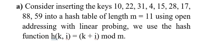  ans it accordingly and asap = a) Consider inserting the keys