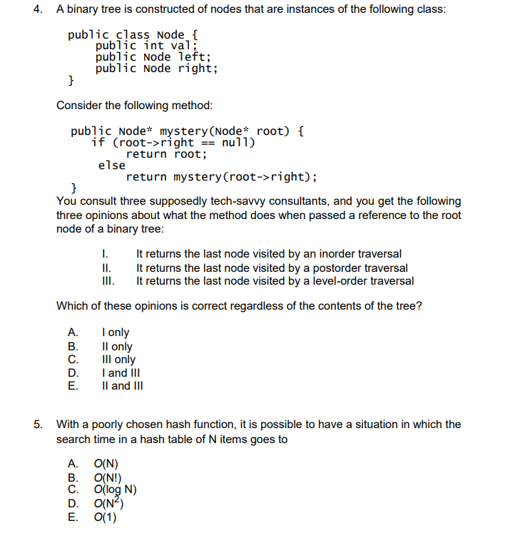 in that order, onto an initially empty stack S. S is then