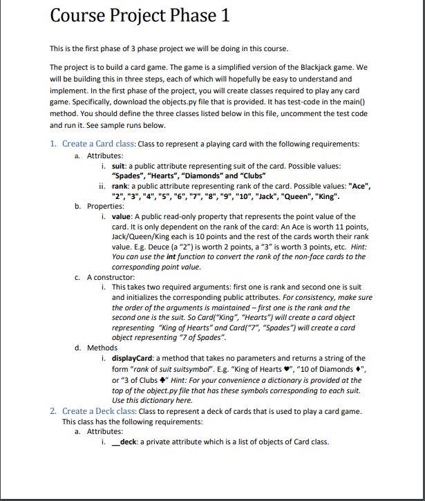 PYTHON BLACKJACK HELP: The main method is required but it is causing