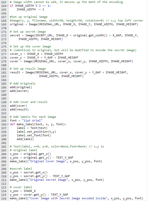 image filters. One filter encodes. It takes a pixel of the cover