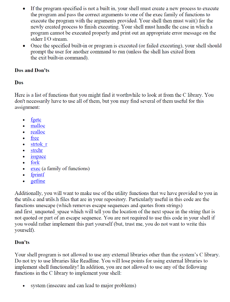 simple linux shell designed to perform basic linux commands */ #include #include