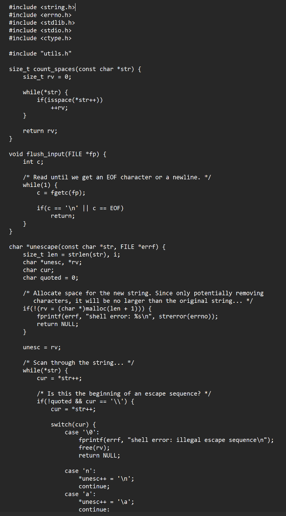 PROTOTYPES user_prompt_loop() get_user_command() parse_command() execute_command() */ int main(int argc, char **argv) {