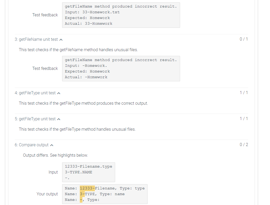 the file as a lower case string. Hint: look up indexOf and