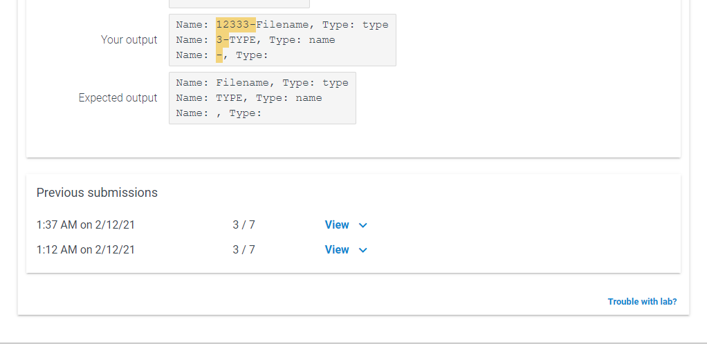 substring in the String Class * * @param file The complete file
