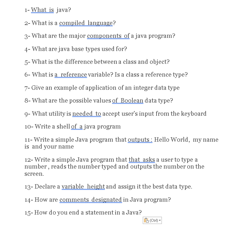 1- What is java? 2- What is a compiled language? 3- What