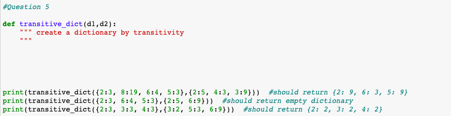 create a new dictionary d3 according to the fol- lowing rule (think