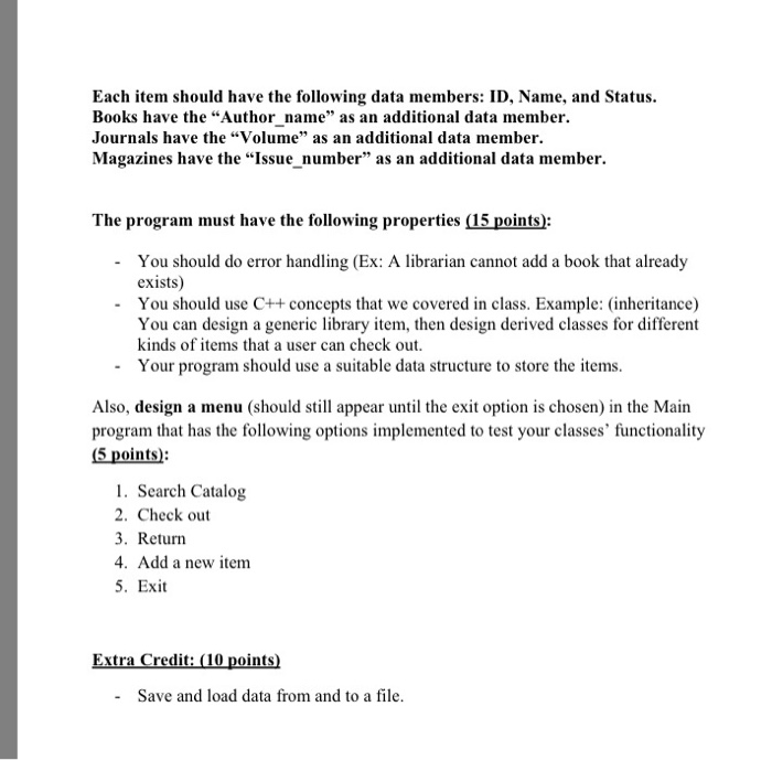 Project Due: 04/17/2018 11:00 PM 70 points+10 points extra credit-80 points Submission