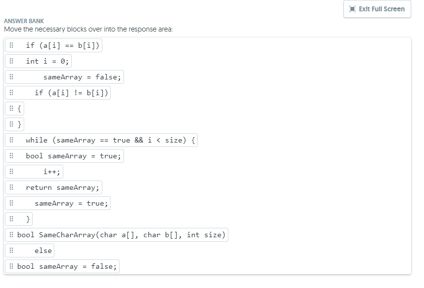 Below you will find code blocks necessary to compare two arrays to