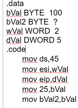 Visual Studio Assembly Language Using this code, make a simple example using
