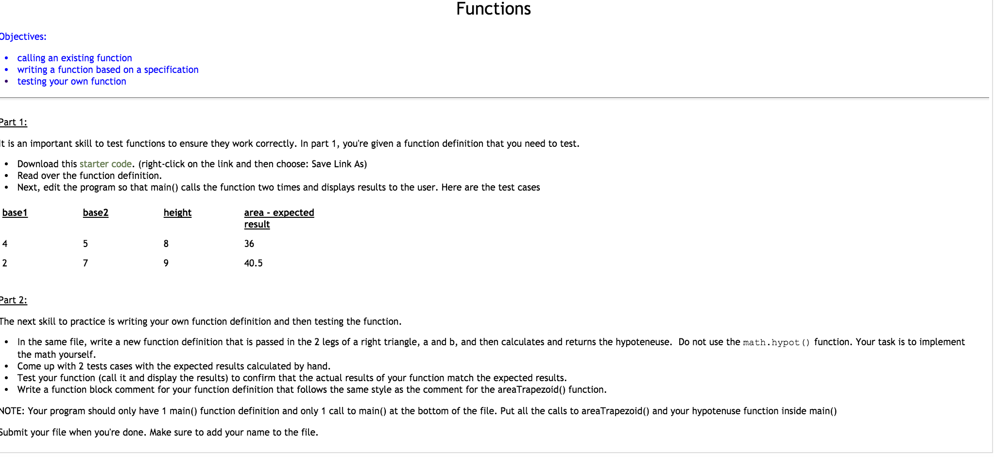 # Lab 3 starter code # CSC 110 import math def main():