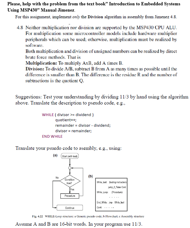  Please, help with the problem from the text book" Introduction to