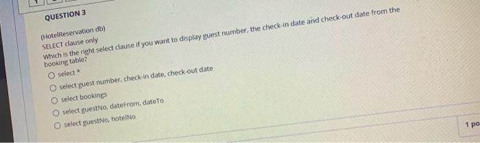 of a table named Team, which of the following have correct syntax?