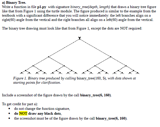Write the function in python and must use the Turtle module. Also