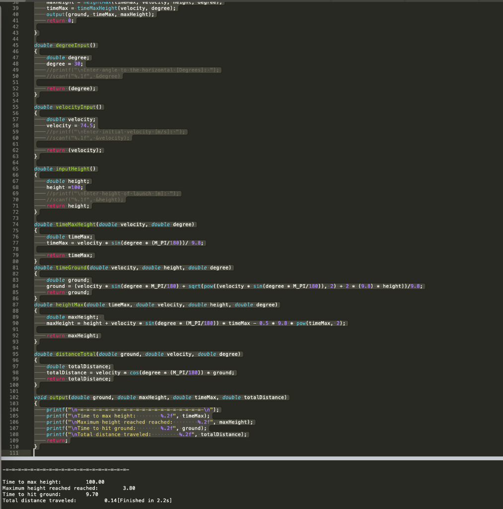 total distance traveled is wrong as well as the value for time