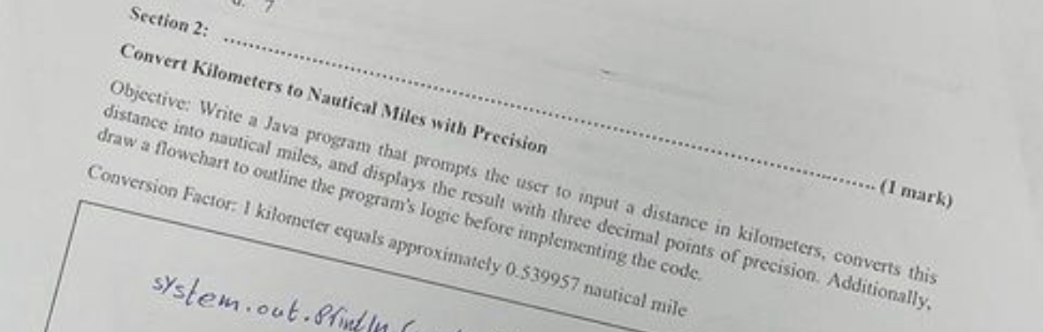  Section2;?2 Convert Kilometers to Natical, Miles with Precision distance into natical