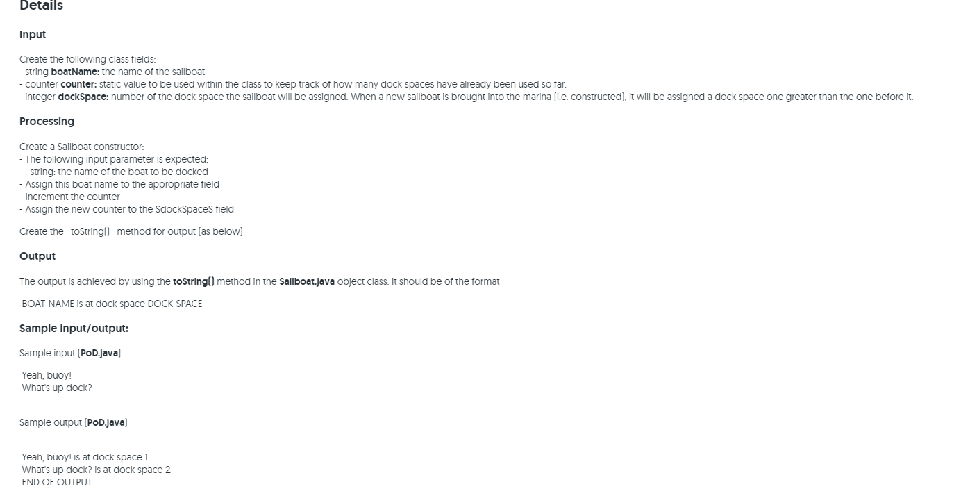 import java.util.Scanner; public class PoD { public static void main( String []