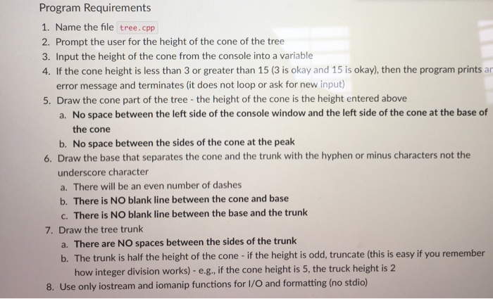 this Your program will draw a pine tree in the console window