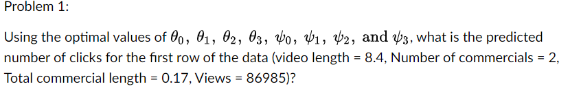  Problem 1: Using the optimal values of 0,1,2,3,0,1,2, and 3, what