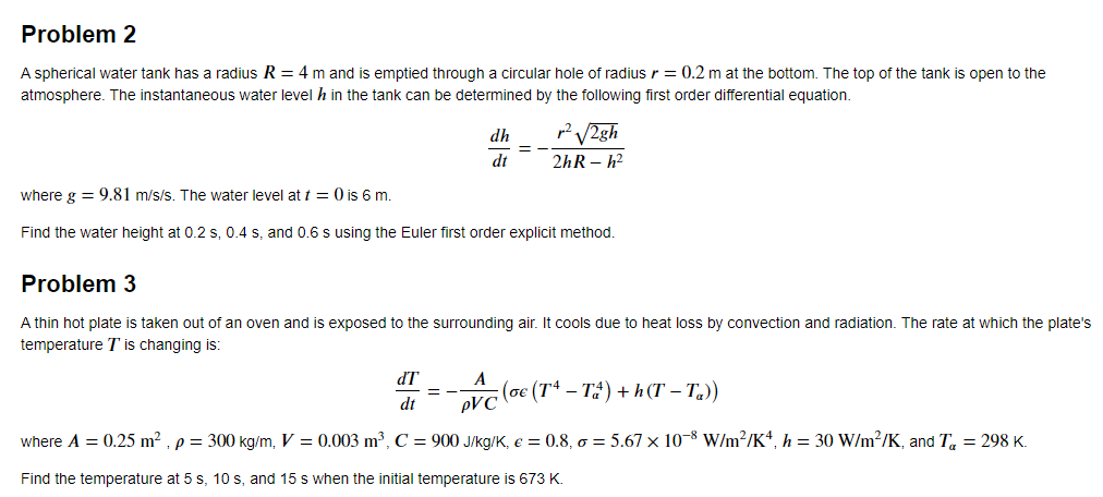 A Python solution to both questions using Thonny. Problem 2 A spherical