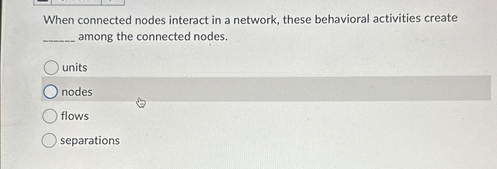  When connected nodes interact in a network, these behavioral activities create