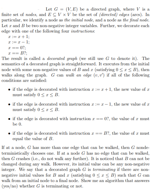 == Let G = (V, E) be a directed graph, where