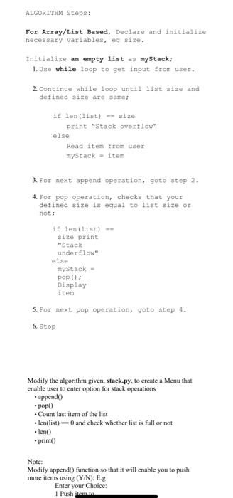 please share you code screen shot and thanks ALGORITHM steps: For Array/List