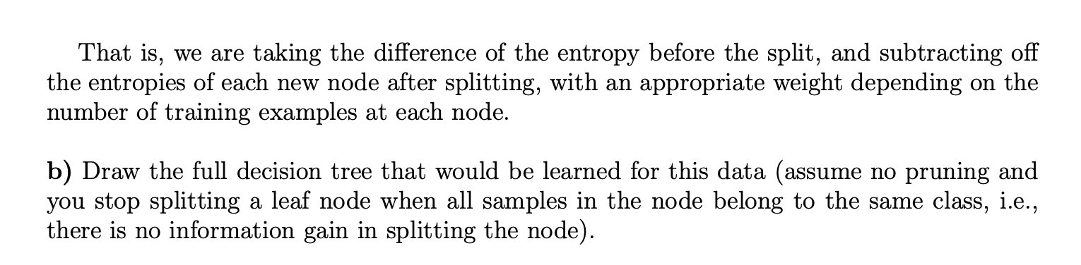 Table 1 with 16 instances that will be used to learn a