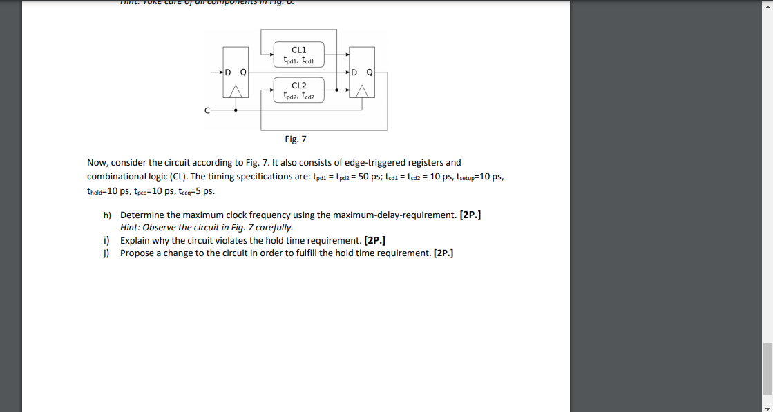 Solve these three questions components CL1 tpdl, teda -D -D 0 CL2