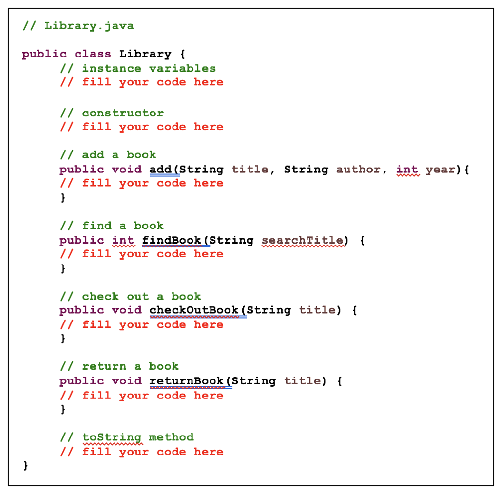 book has information of title, author, year, and the borrowed status (true