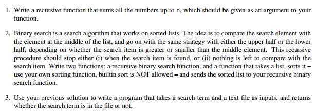  These three questions are going done by phyton code. I. Write