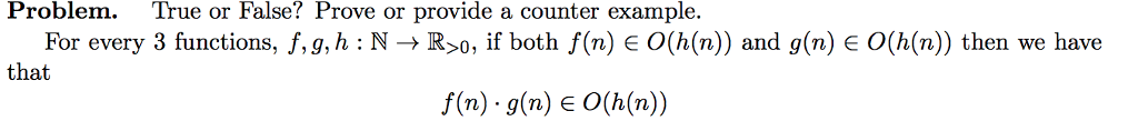 True or False? Prove or provide a counter example. For every 3