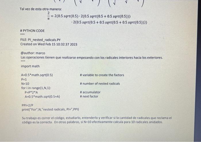 radicals: Perhaps it might help to visualize the expression above as: 11