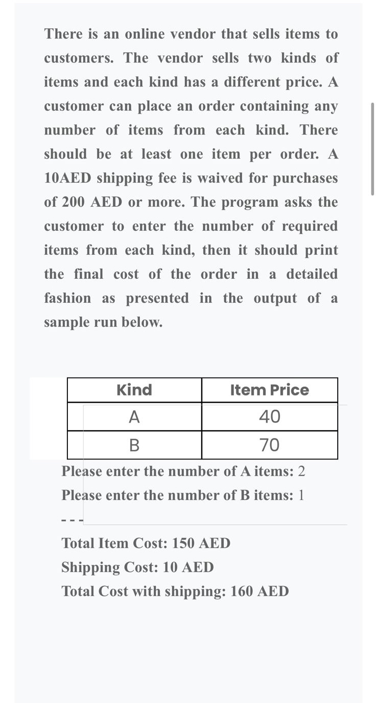  package sample;import java.util.Scanner;public class CostCalculator { public static void main(String args[]){