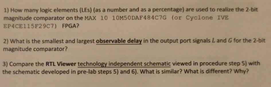 Behaviorally model of a 2-bit magnitude comparator in a file named compare_2bit_scalar.sv.