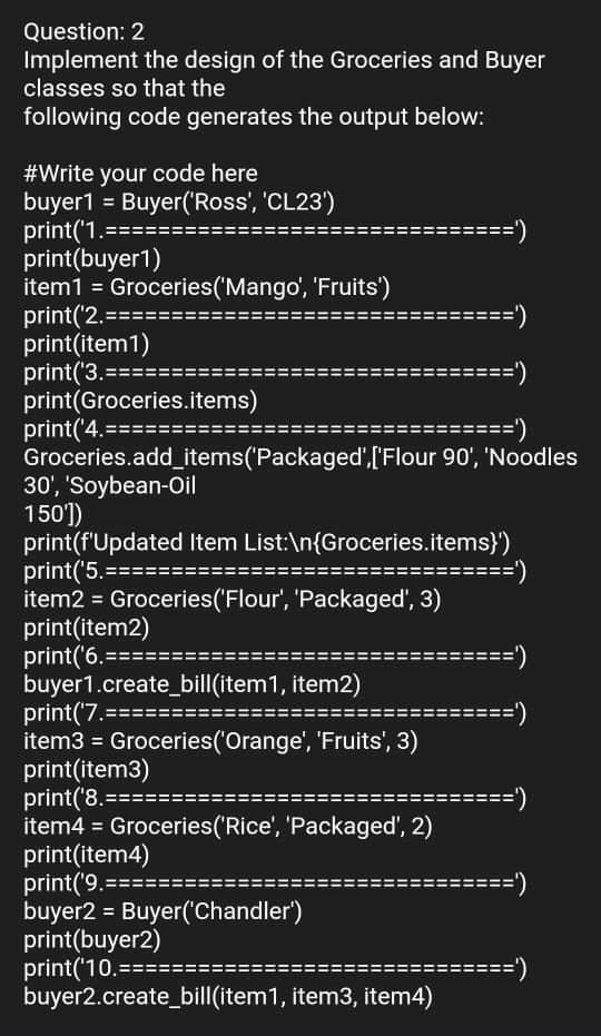 Solve in python asap Solve In Python Asap Question: 2 Implement the