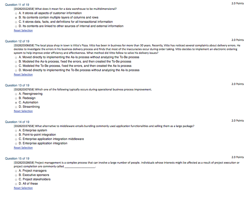  What does it mean for a data warehouse to be multidimensional?
