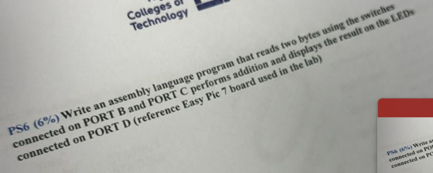  Write an assembly language program that reads two bytes using the