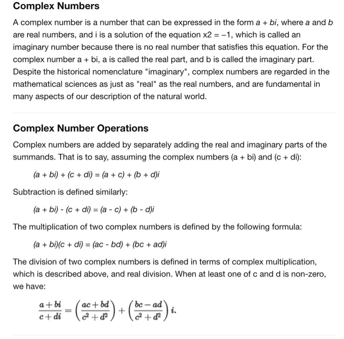  GUI use netbeans Complex Numbers A complex number is a number