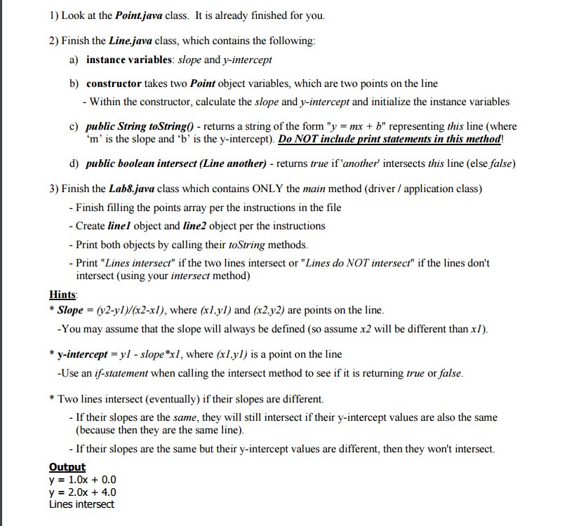  import java.util.*; public class Lab8 { public static void main(String[] args)