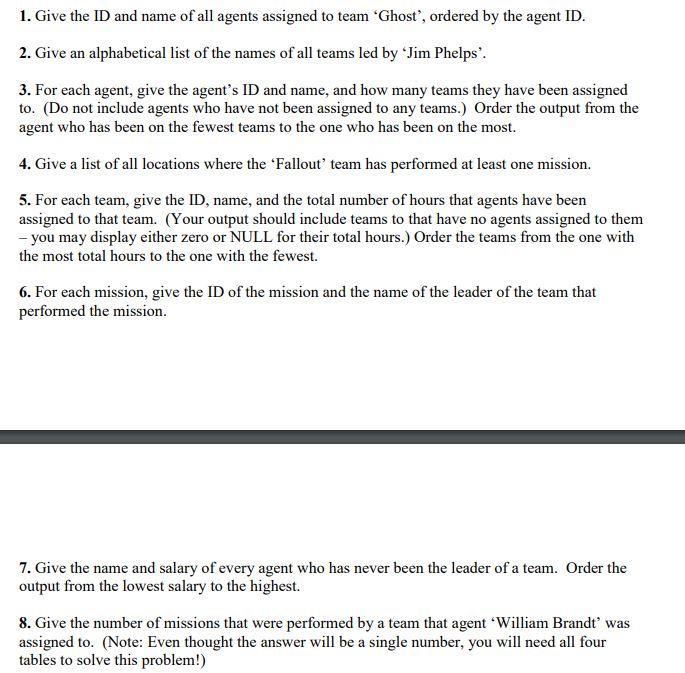 Using SQL developer to assist in questions. This is to create the
