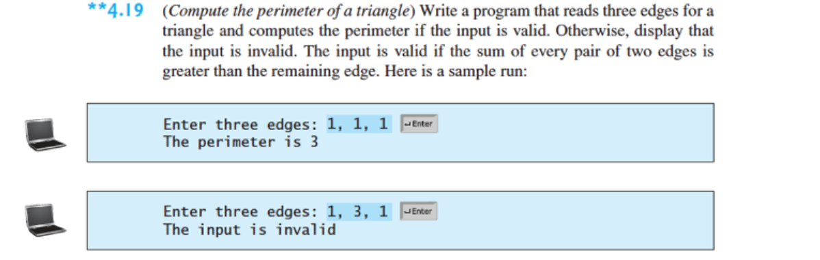 Please answer in python. Thank you! 4.19 (Compute the perimeter of a