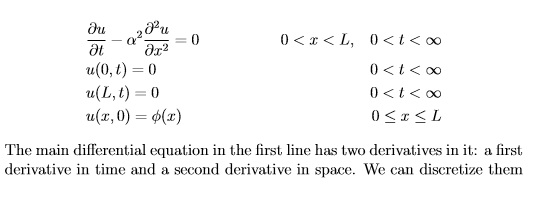 studying ordinary differential equations. We will now numerically solve a partial differential