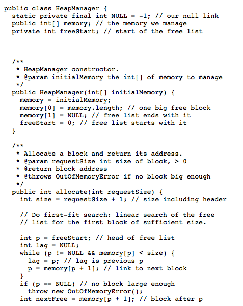 together in the same big block of memory. Embedded systems are sometimes