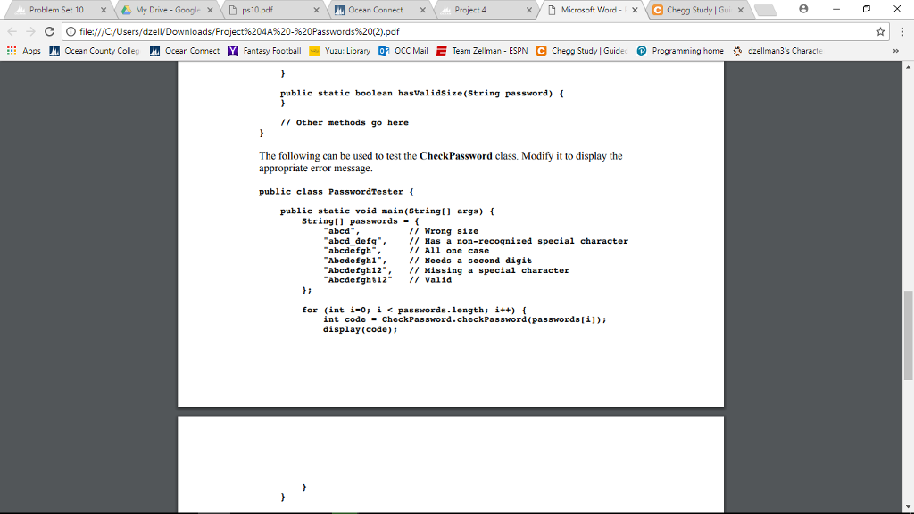"abcdefgh", // All one case "Abcdefgh1", // Needs a second digit "Abcdefgh12",