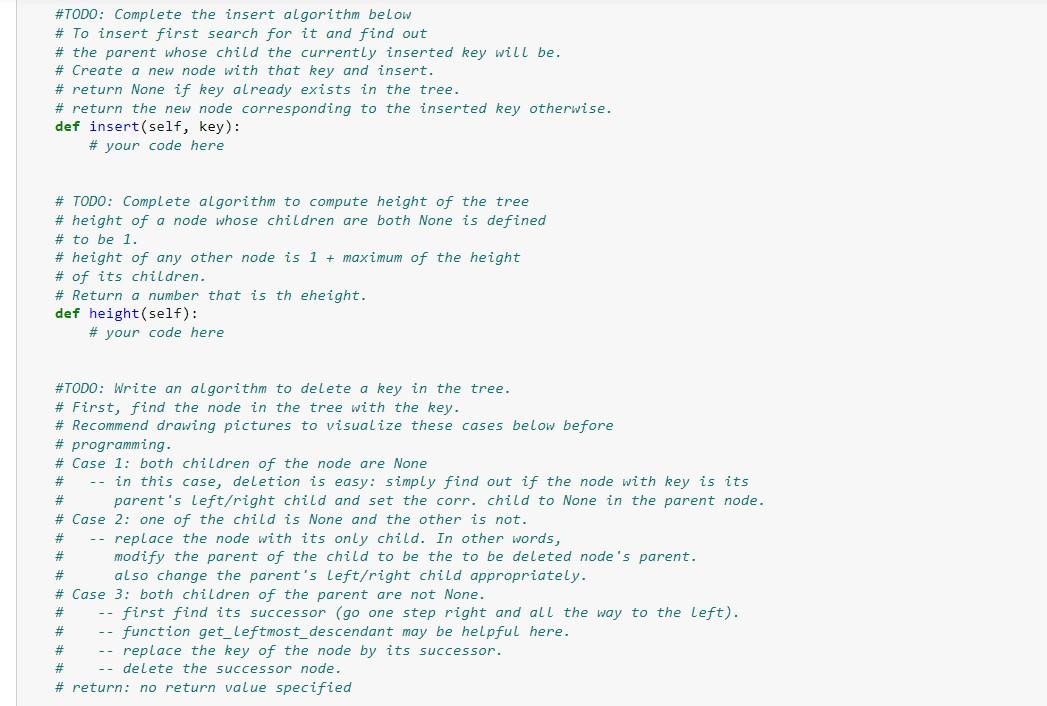 says #your code here. I can not edit the last 3 screenshots