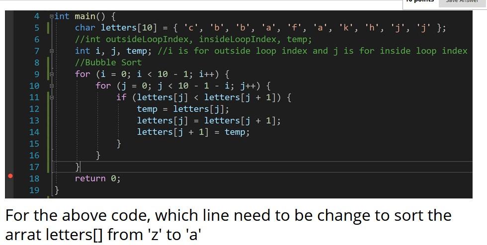  A. No line need to be changed B. 10 C. 14