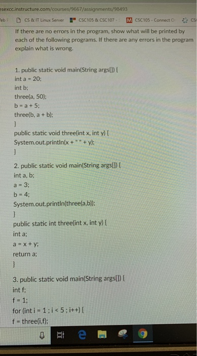  sexcc.instructure.com/courses/9667/assignments/98493 ebr D CS & IT Linux Server - CSC105 &CSC107.